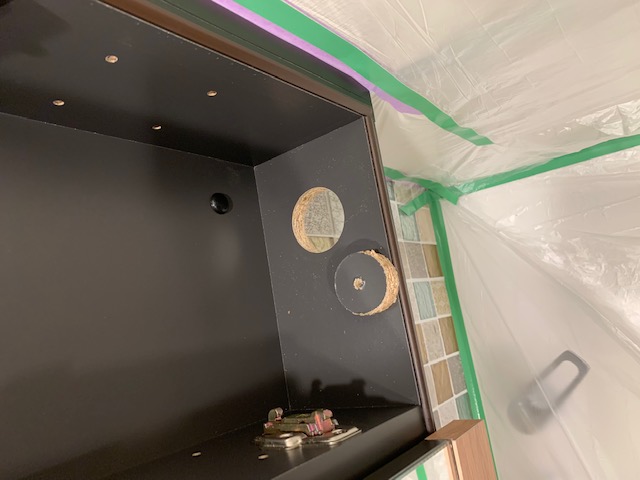 吊戸底板穴補修 Before